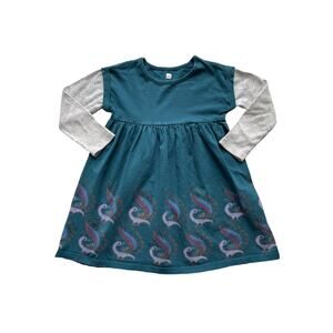 Tea Collection Layered Peacock Dress Size 5